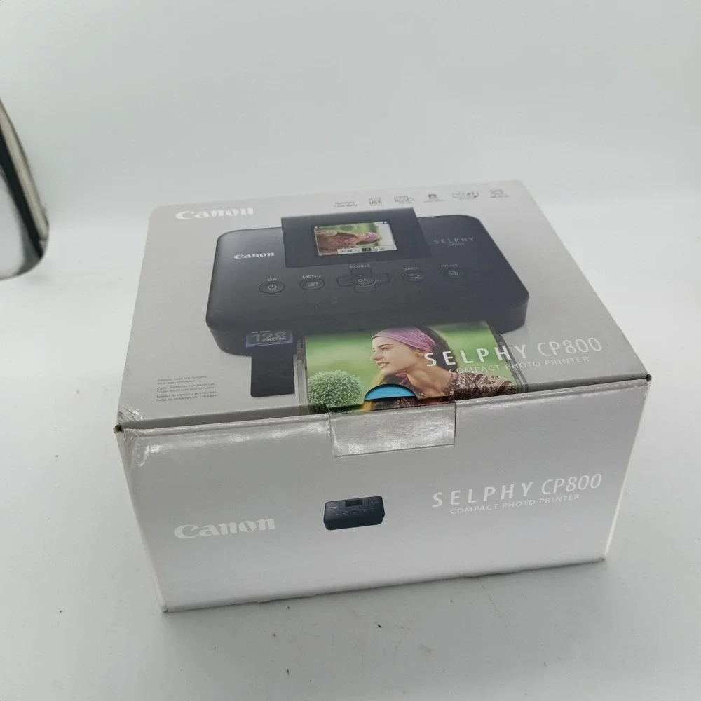 Canon SELPHY CP800 Compact Photo Printer Black Portable 4x6 Prints with Box